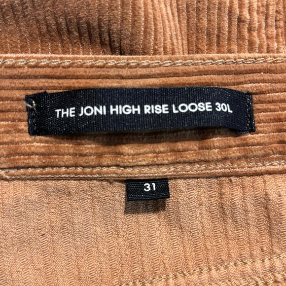 DENIM FORUM Sz 31 The Joni High Rise Loose Corduroy Trousers Pants - Picture 6 of 10